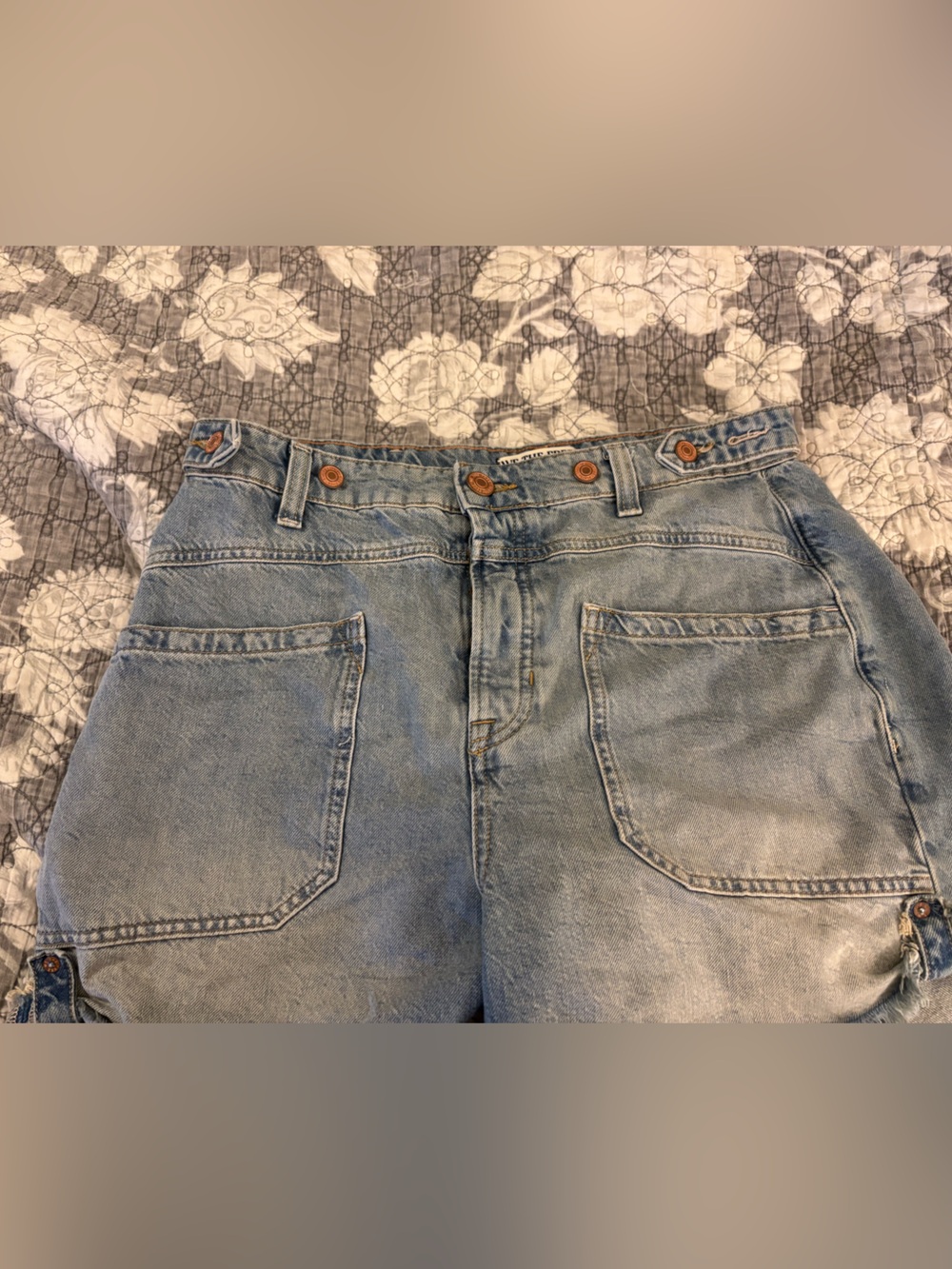 We The Free Light Blue High-Rise Denim Shorts - Picture 9 of 12